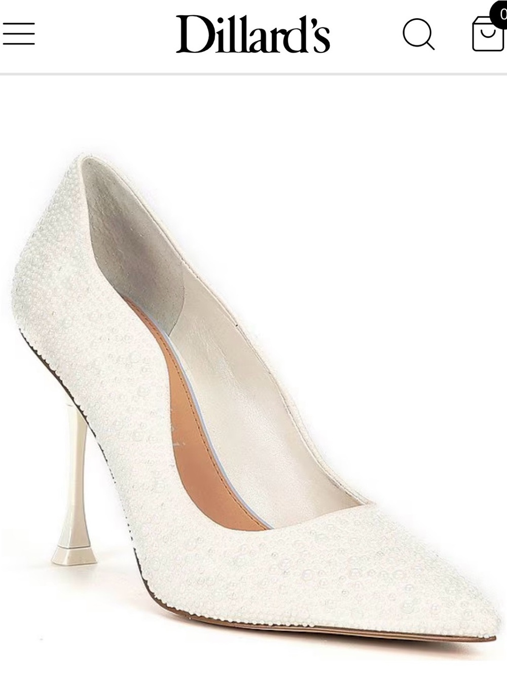 Gianni Bini White Sequined Pointed-Toe Stiletto Pump